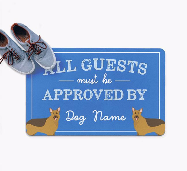 All Guests Must Be Approved By: Personalized {breedFullName} Doormat